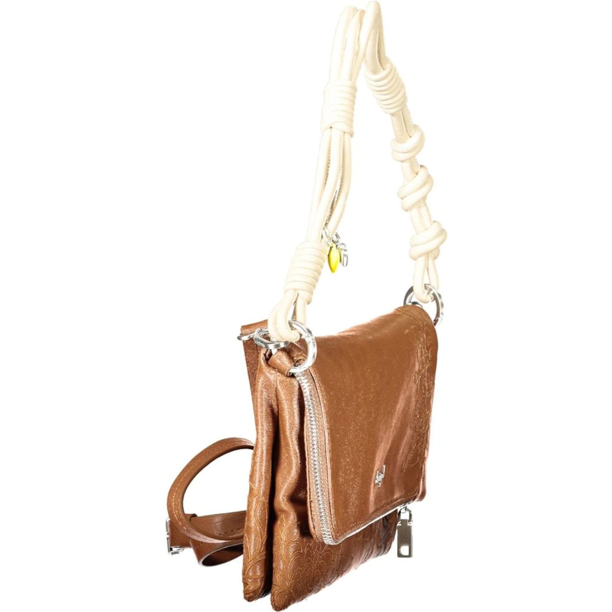 Marrone Polyurethane Women Handbag