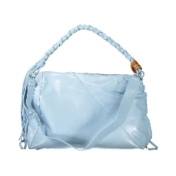 Azzurro Polyurethane Woman Handbag