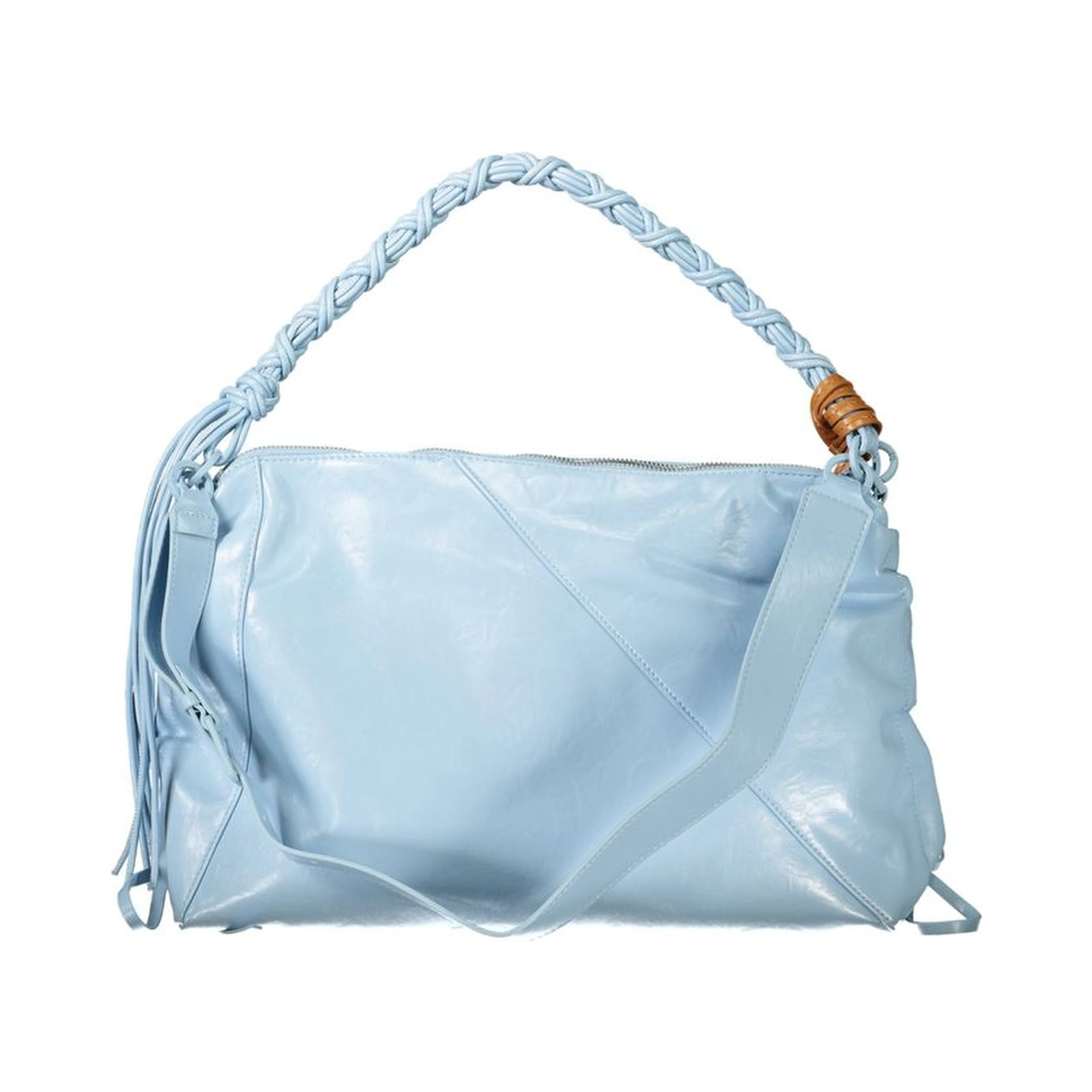 Azzurro Polyurethane Woman Handbag