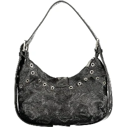 Black Polyurethane Women's Mini Bag