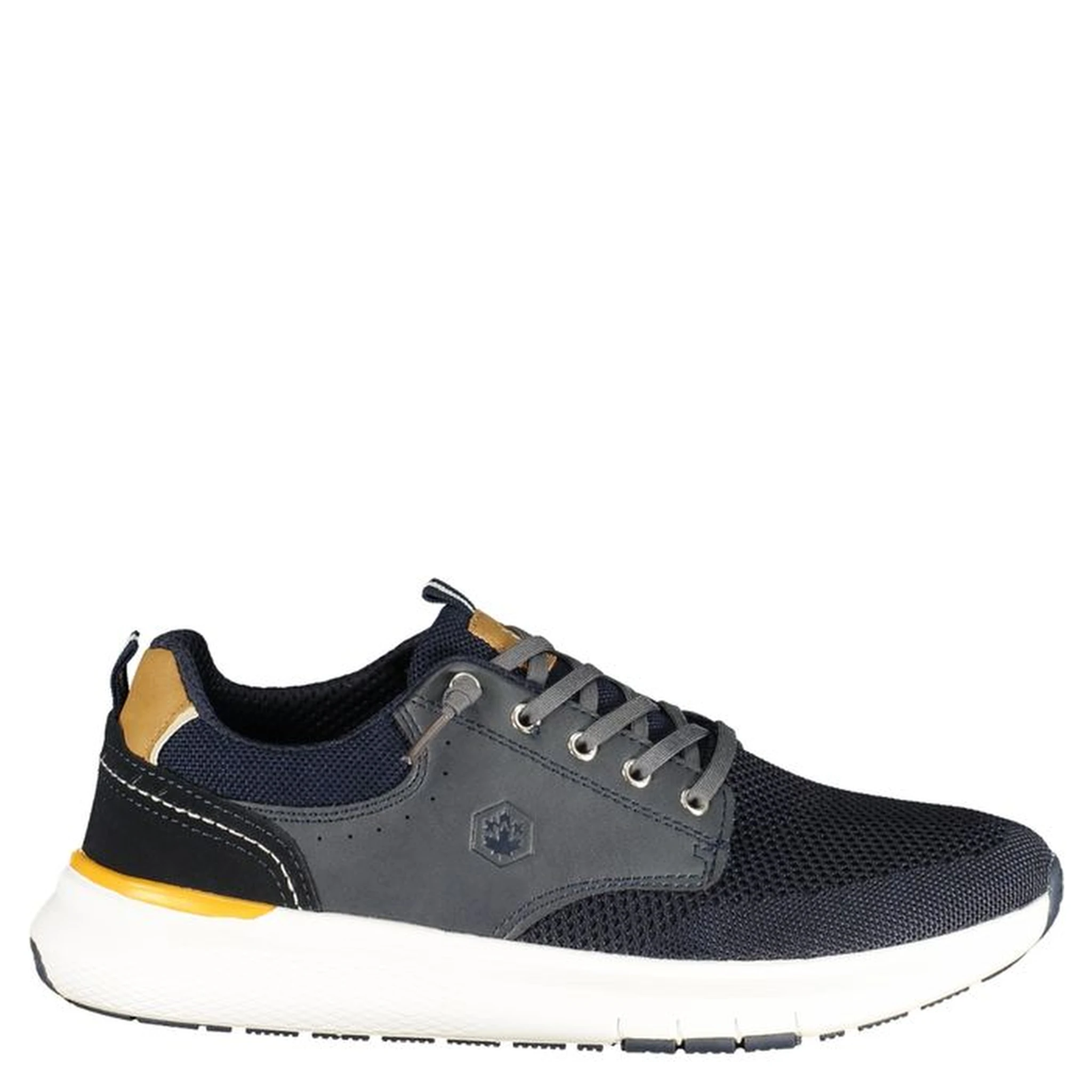 Blue Polyurethane Men Sneaker
