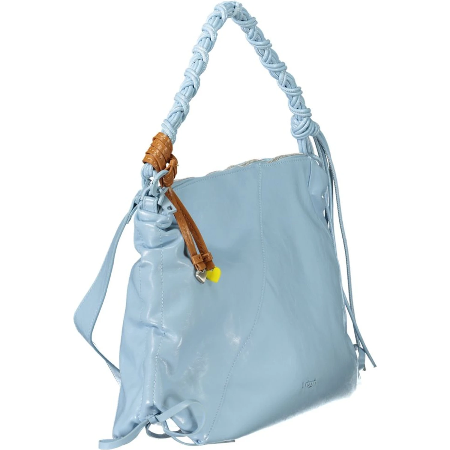 Azzurro Polyurethane Woman Handbag