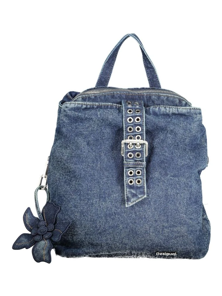 Blue Cotton Women Backpack