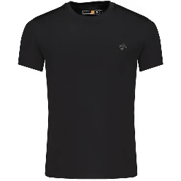 Black Cotton Men T-Shirt