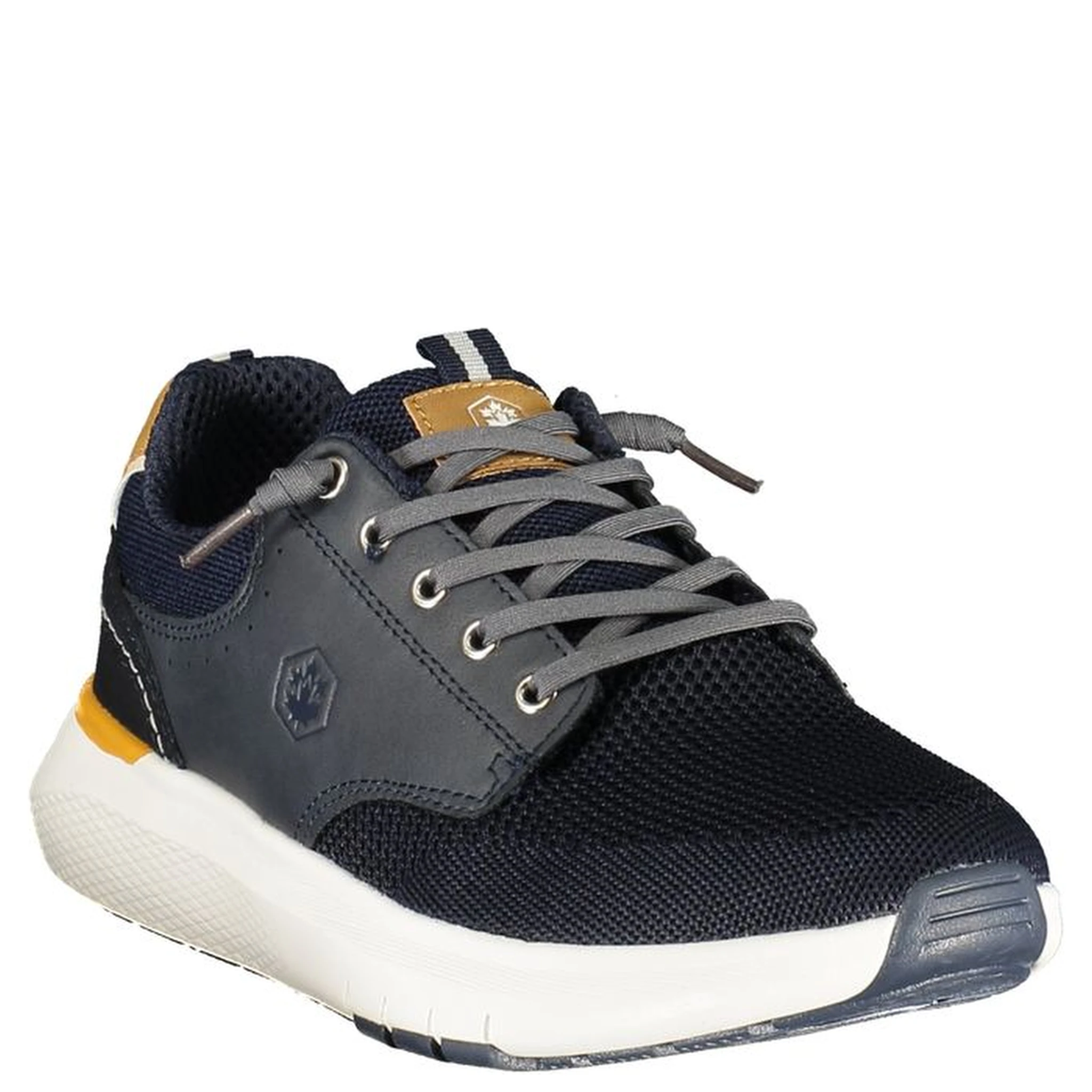 Blue Polyurethane Men Sneaker