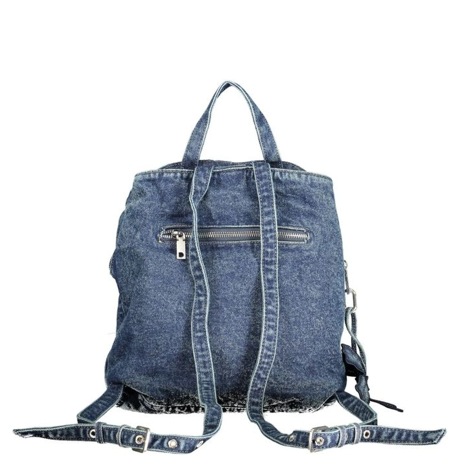 Blue Cotton Women Backpack