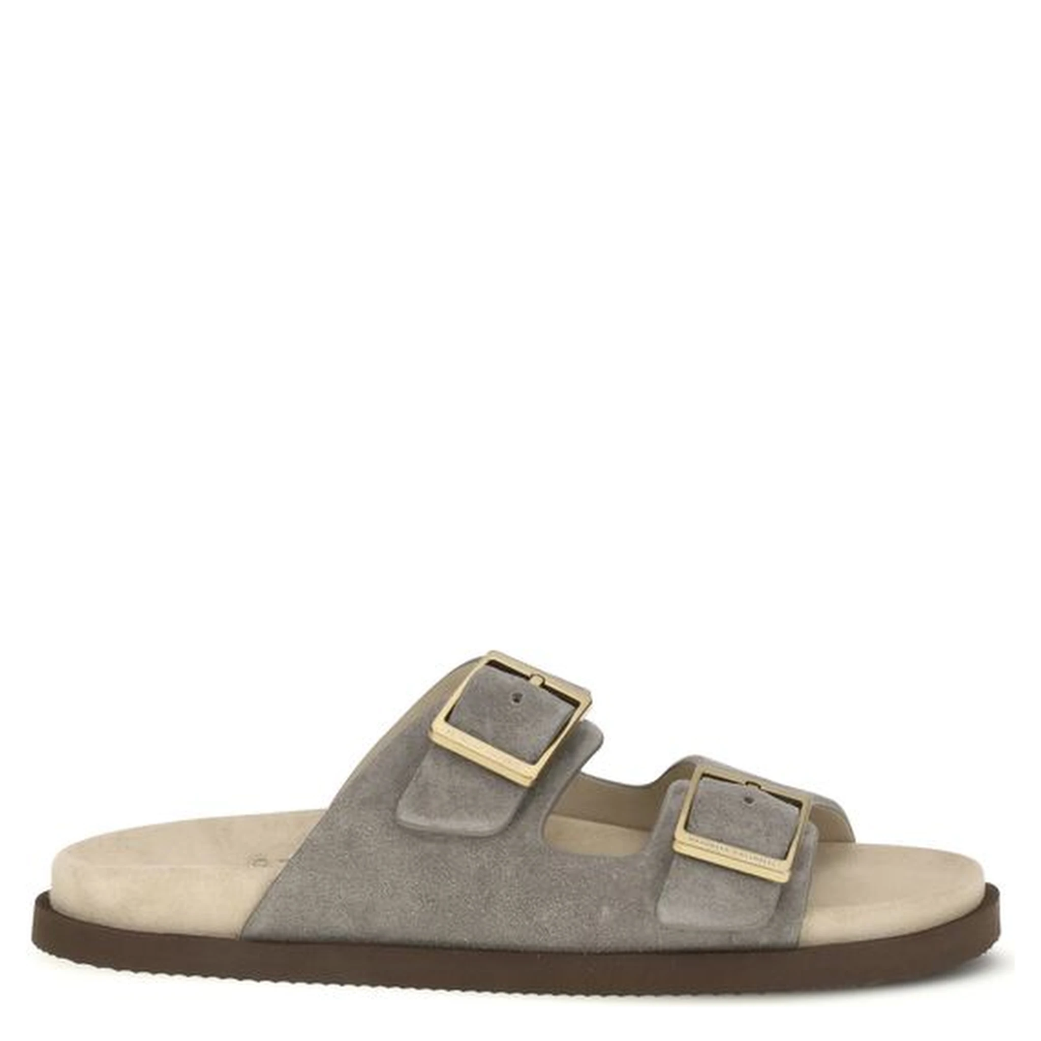 Gray Calf Leather Bos Taurus Sandals