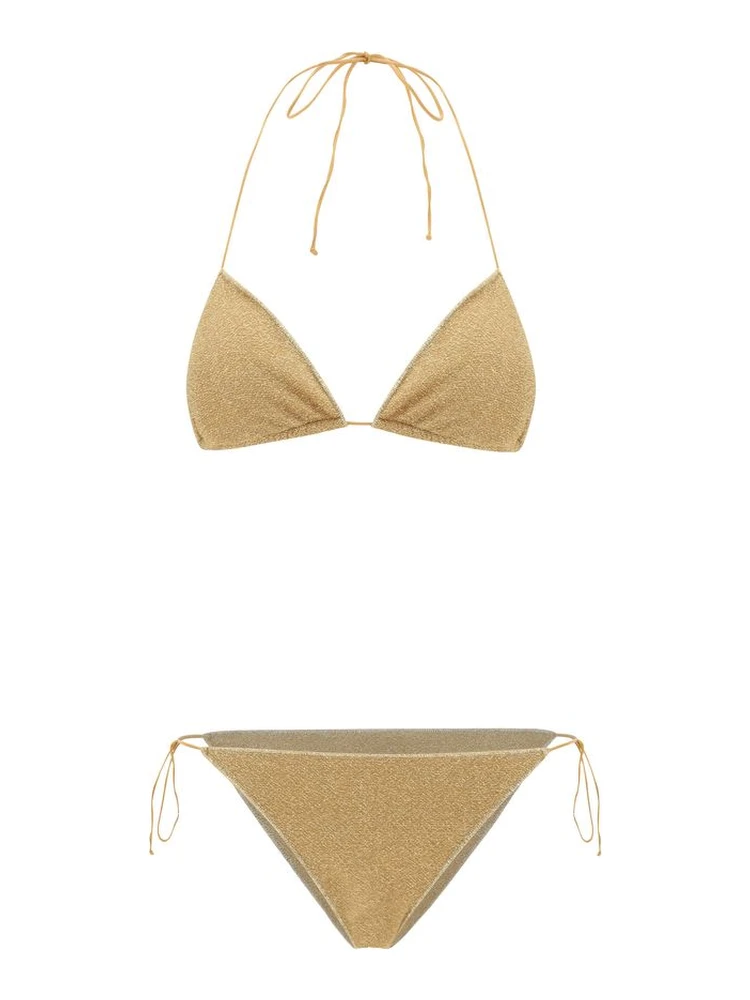 Gold Elastane Bikini