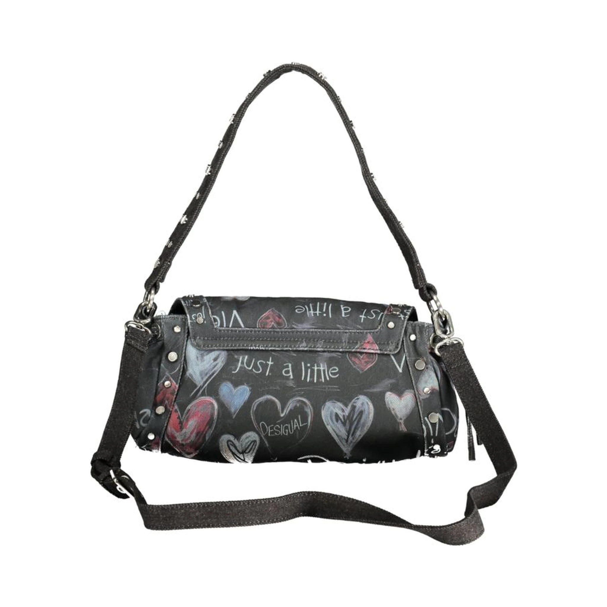 Black Polyester Women Bag