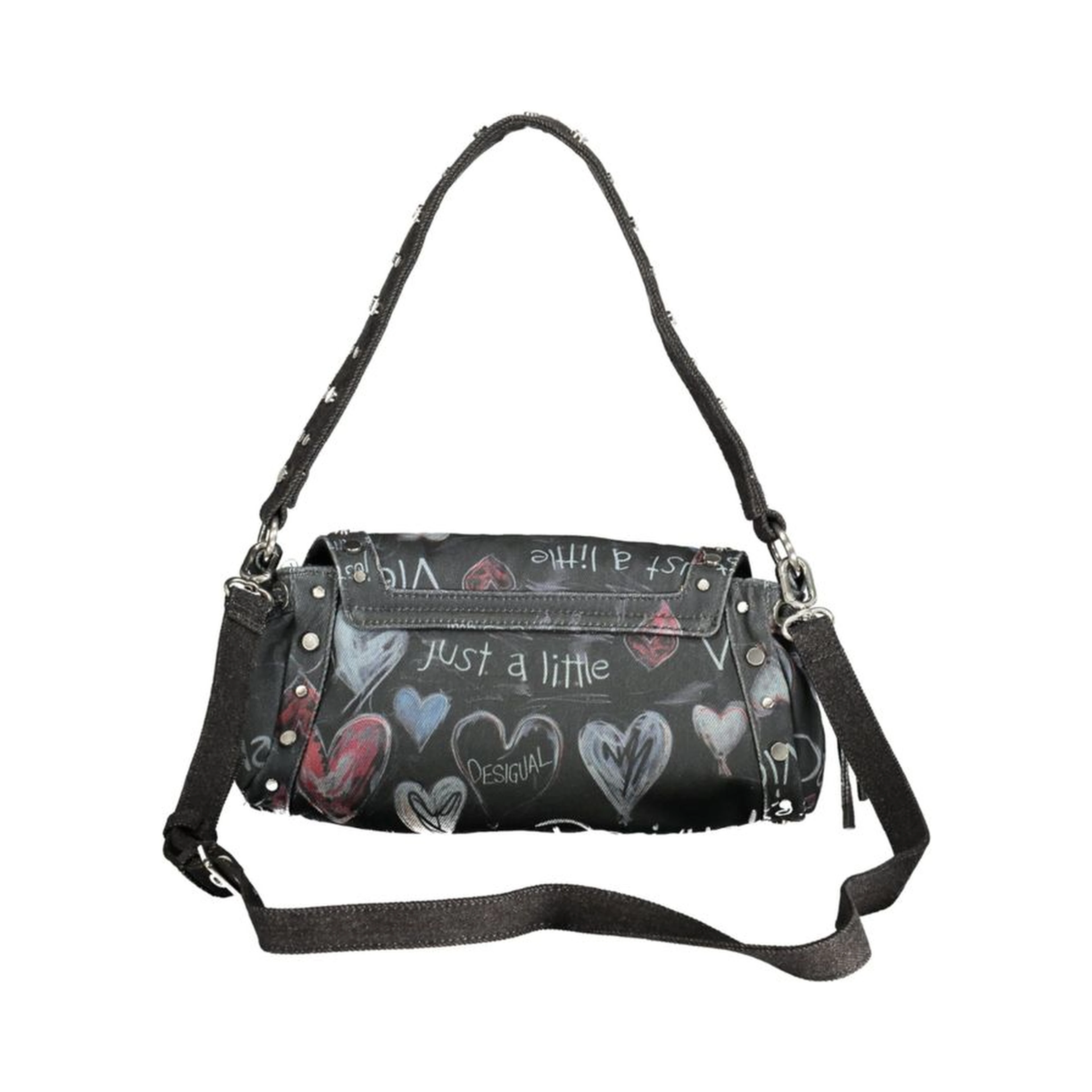 Black Polyester Women Bag