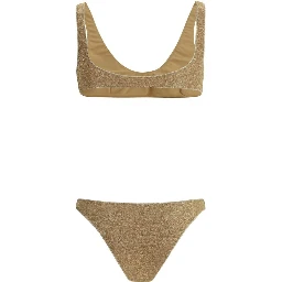 Gold Polyamide One-Piece Swimsuit