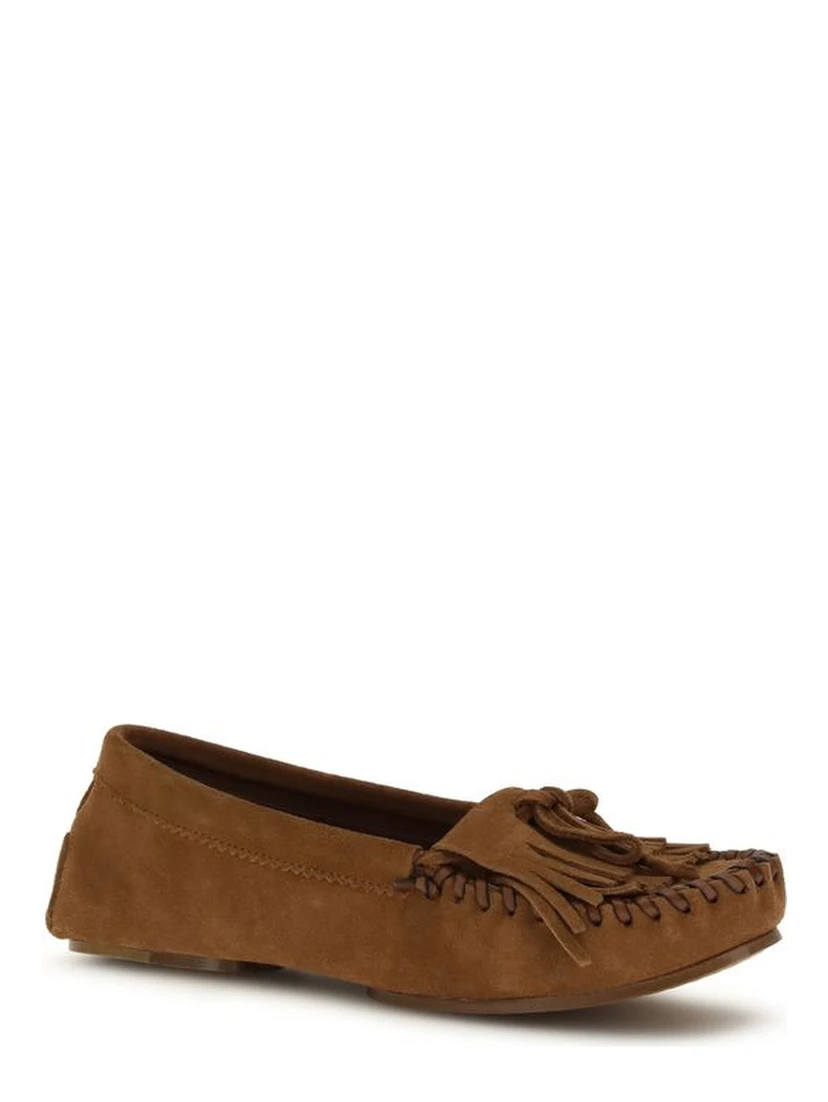 Brown Calf Leather Bos Taurus Slip-On Loafers