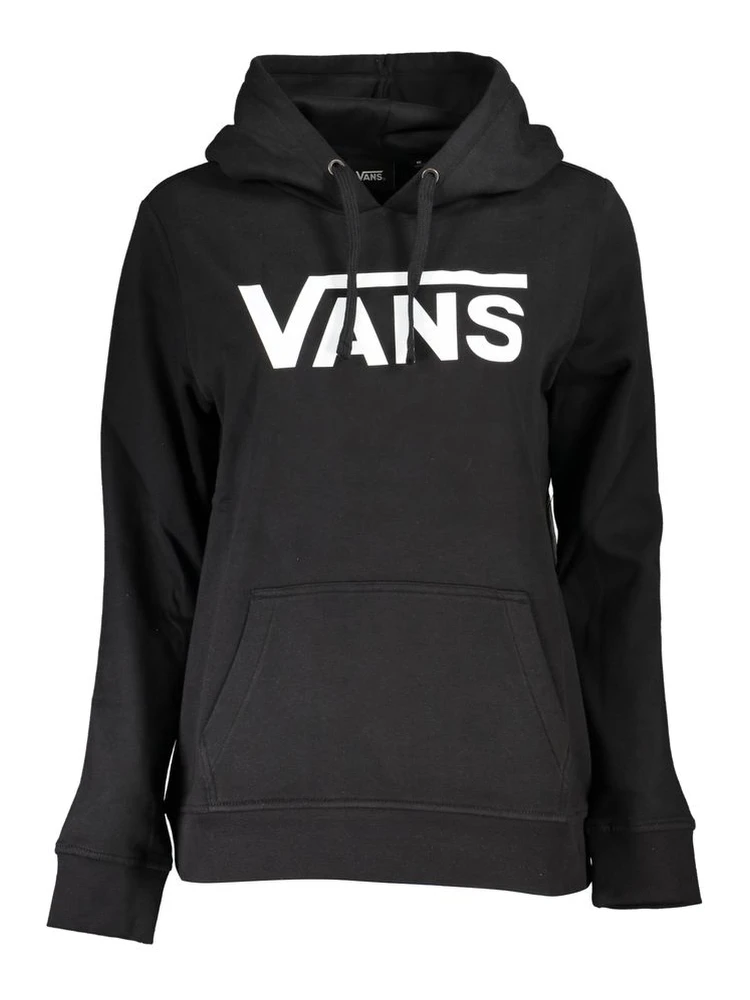 Black Cotton Women Hoodie