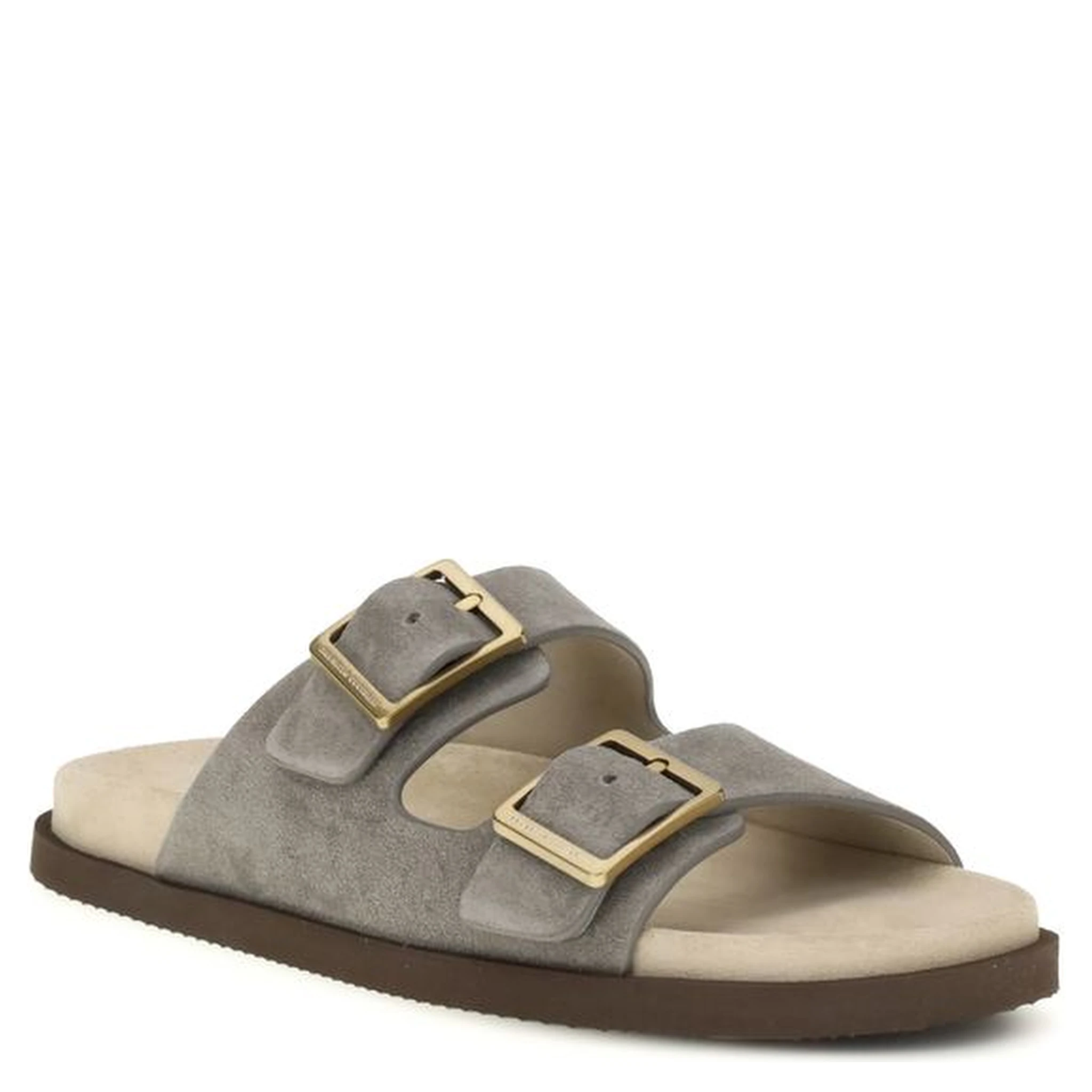 Gray Calf Leather Bos Taurus Sandals
