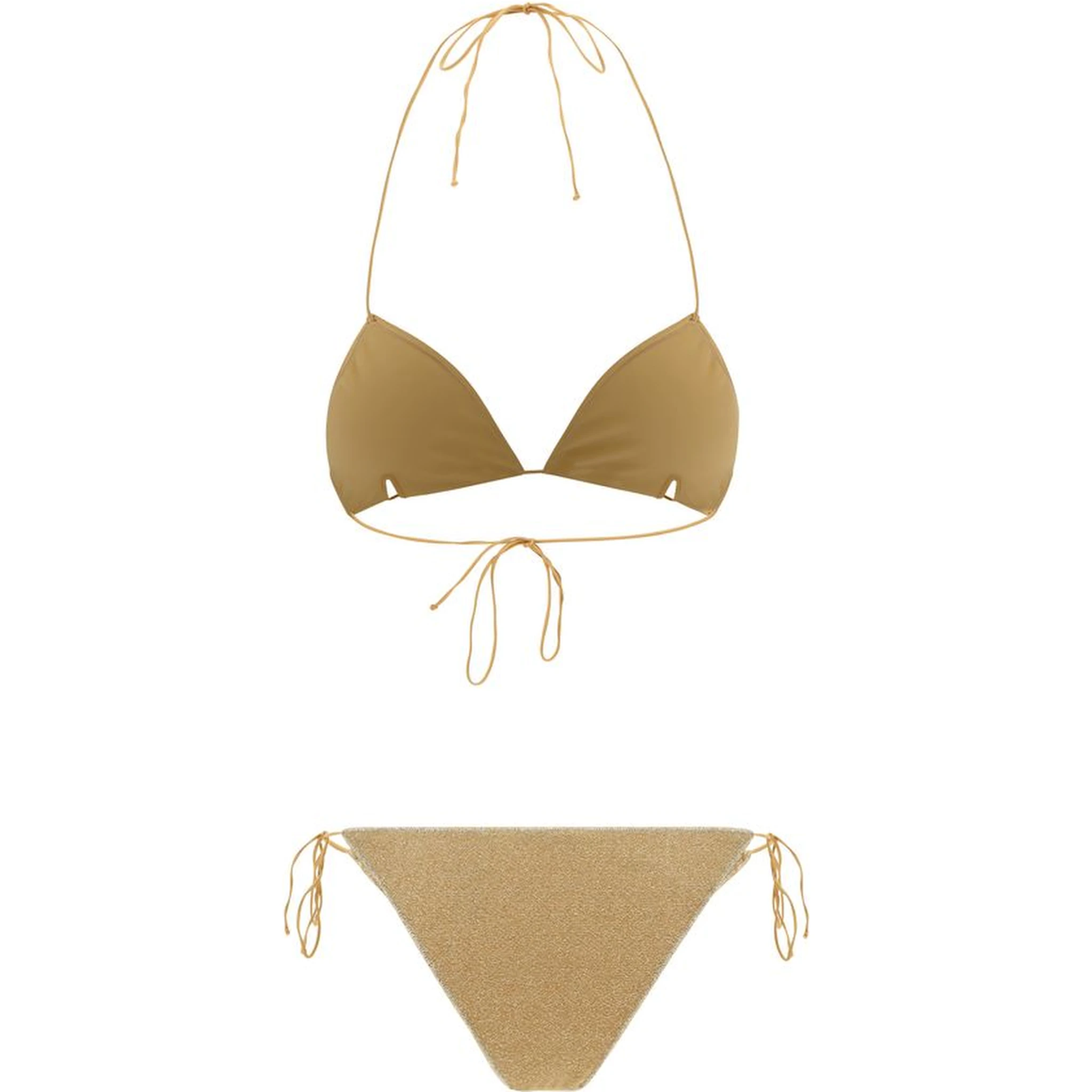 Gold Elastane Bikini