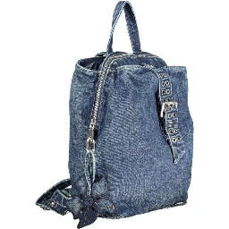 Blue Cotton Women Backpack