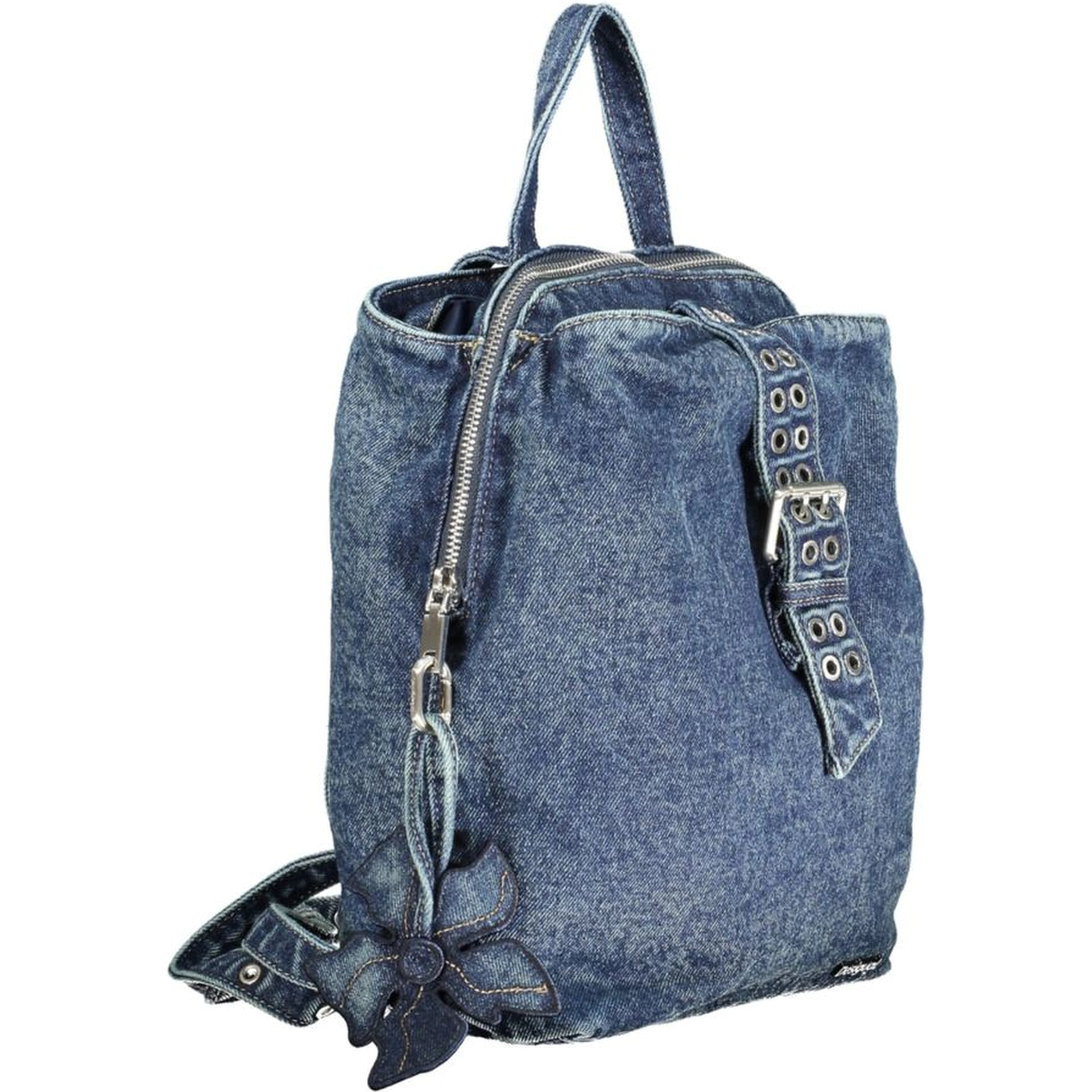Blue Cotton Women Backpack