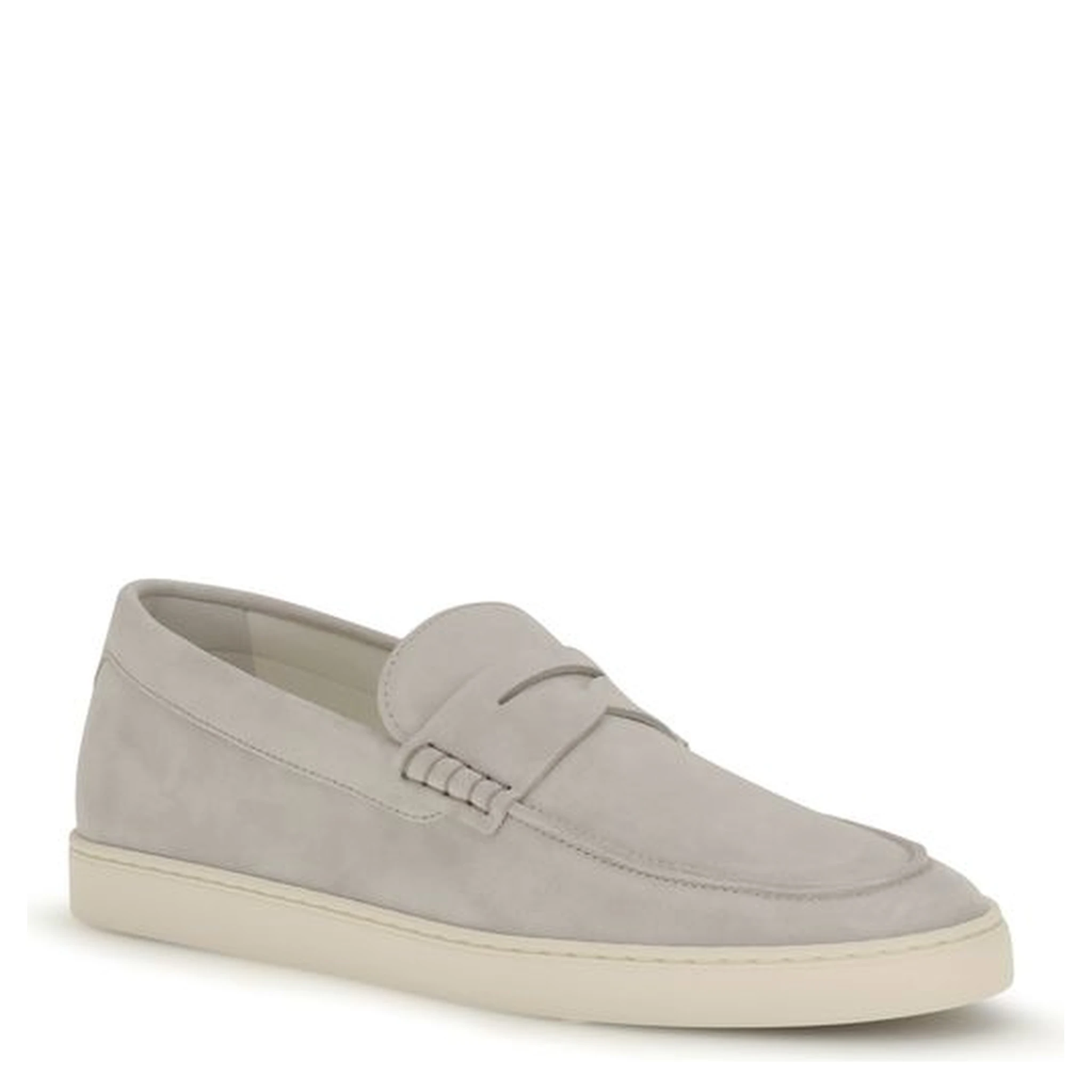 Beige Calf Leather Bos Taurus Slip-On Loafers