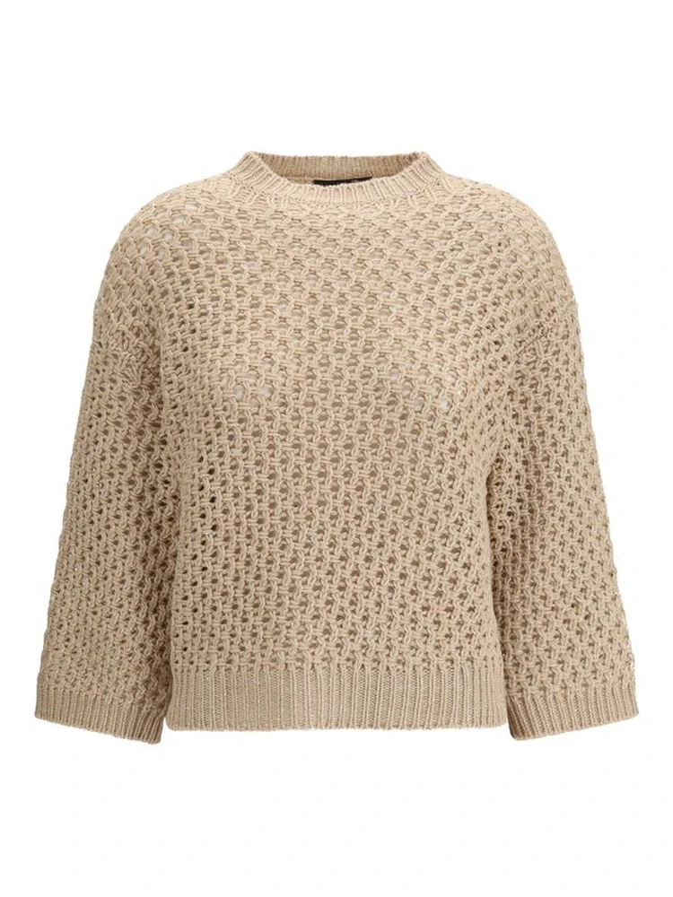 Beige Fleece Wool Sweatshirt