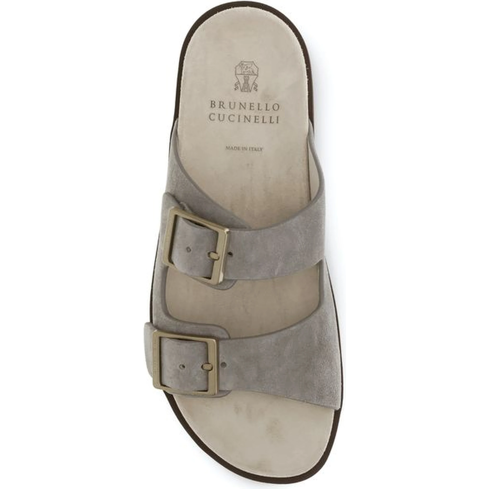 Gray Calf Leather Bos Taurus Sandals