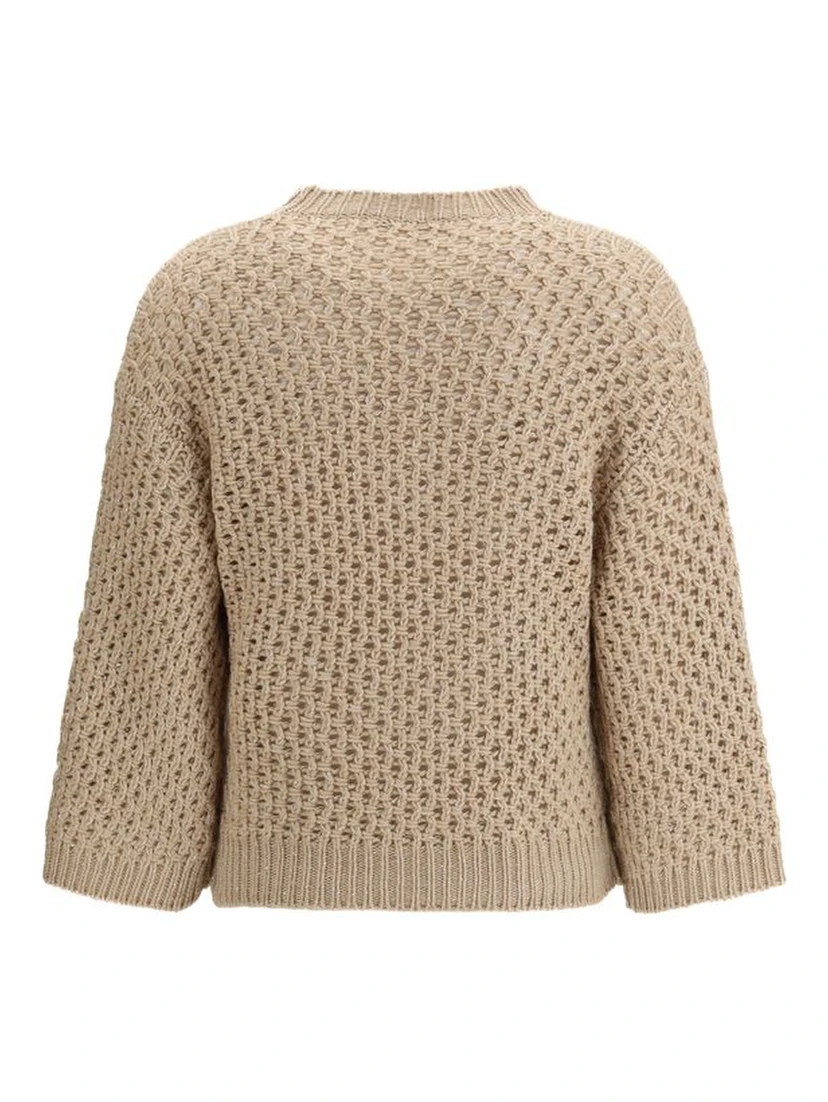 Beige Fleece Wool Sweatshirt