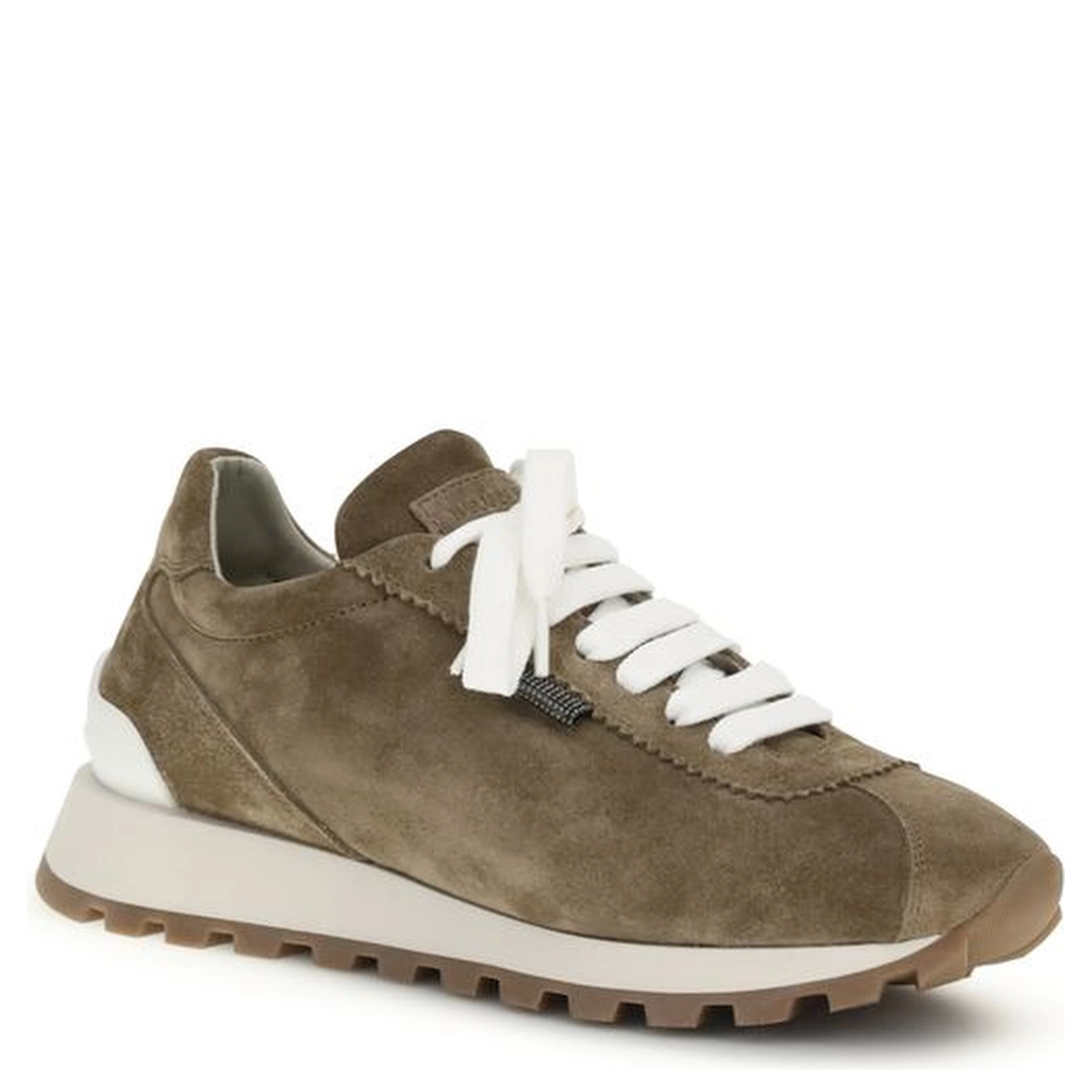 Brown Calf Leather Bos Taurus Platform Sneakers