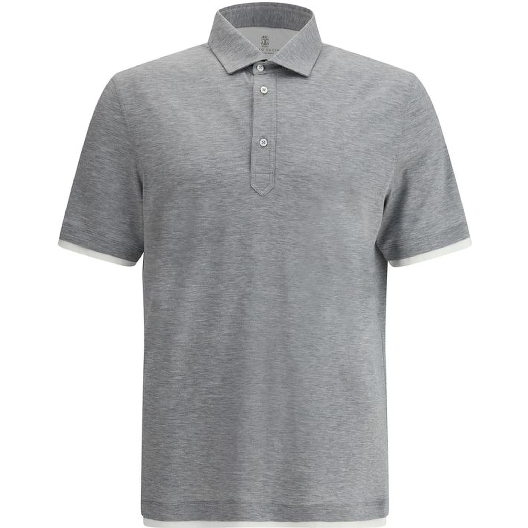 Gray Cotton Polo Shirt