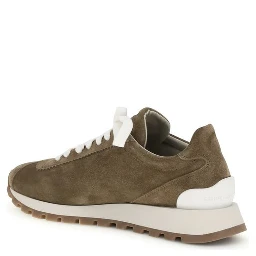 Brown Calf Leather Bos Taurus Platform Sneakers