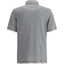 Gray Cotton Polo Shirt