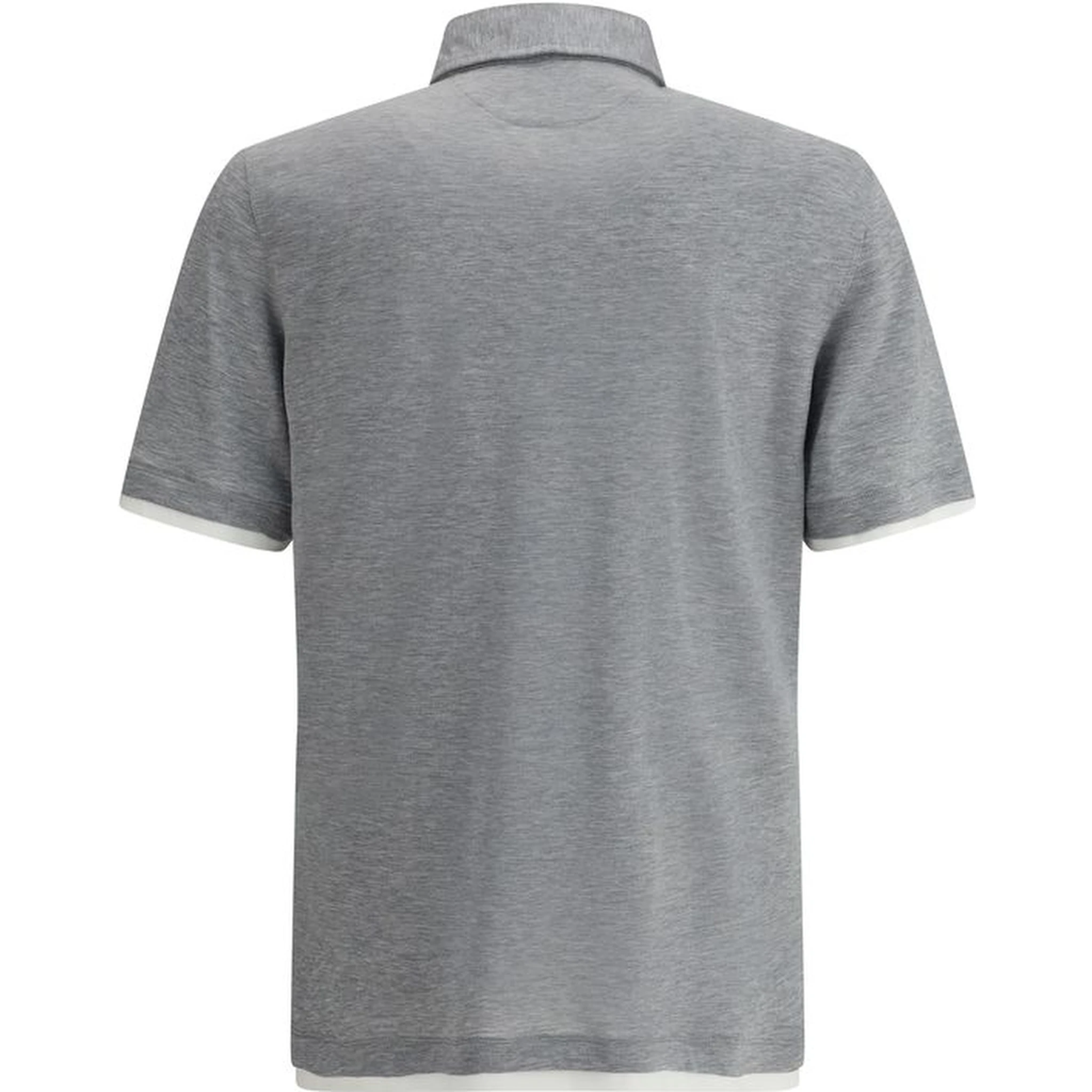Gray Cotton Polo Shirt