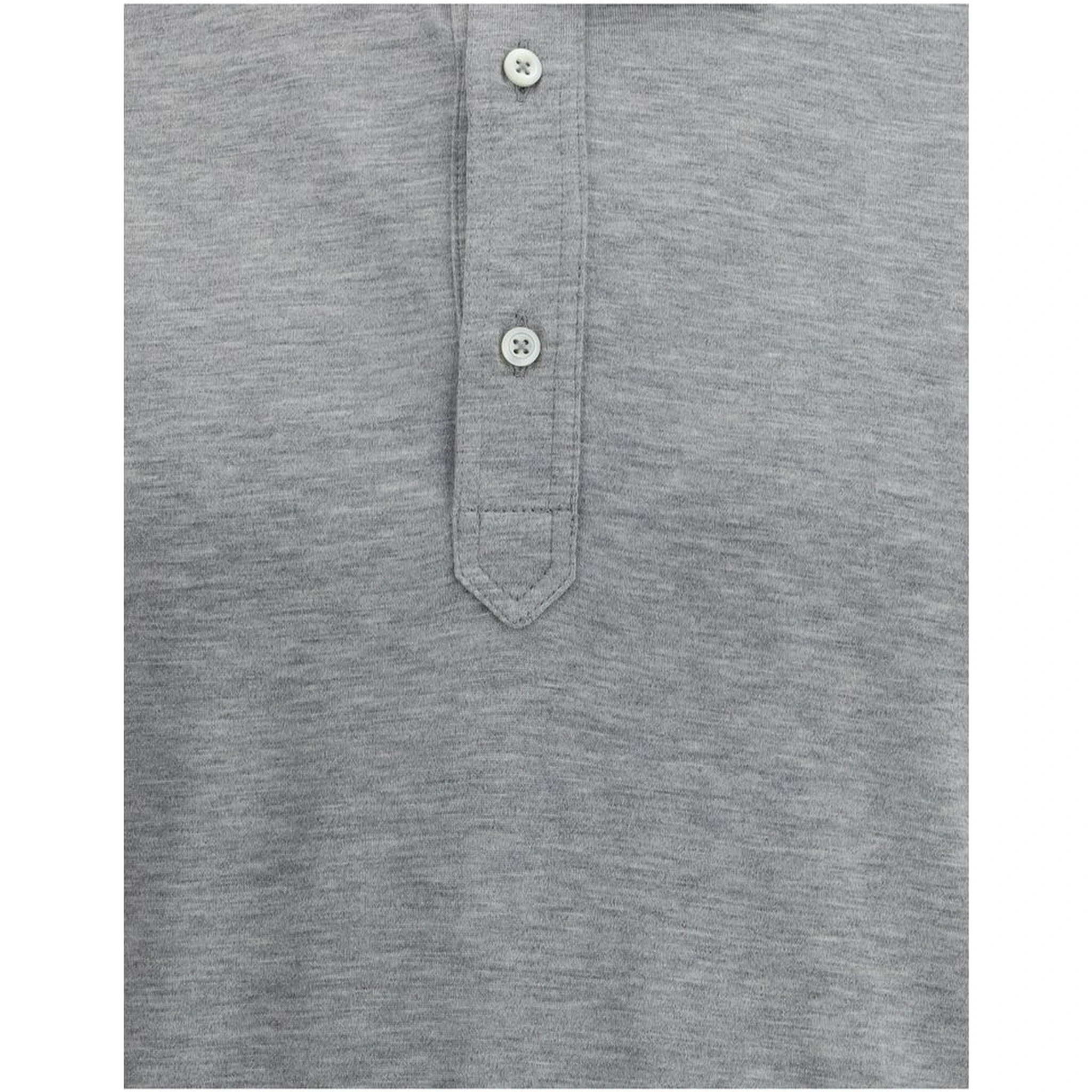 Gray Cotton Polo Shirt