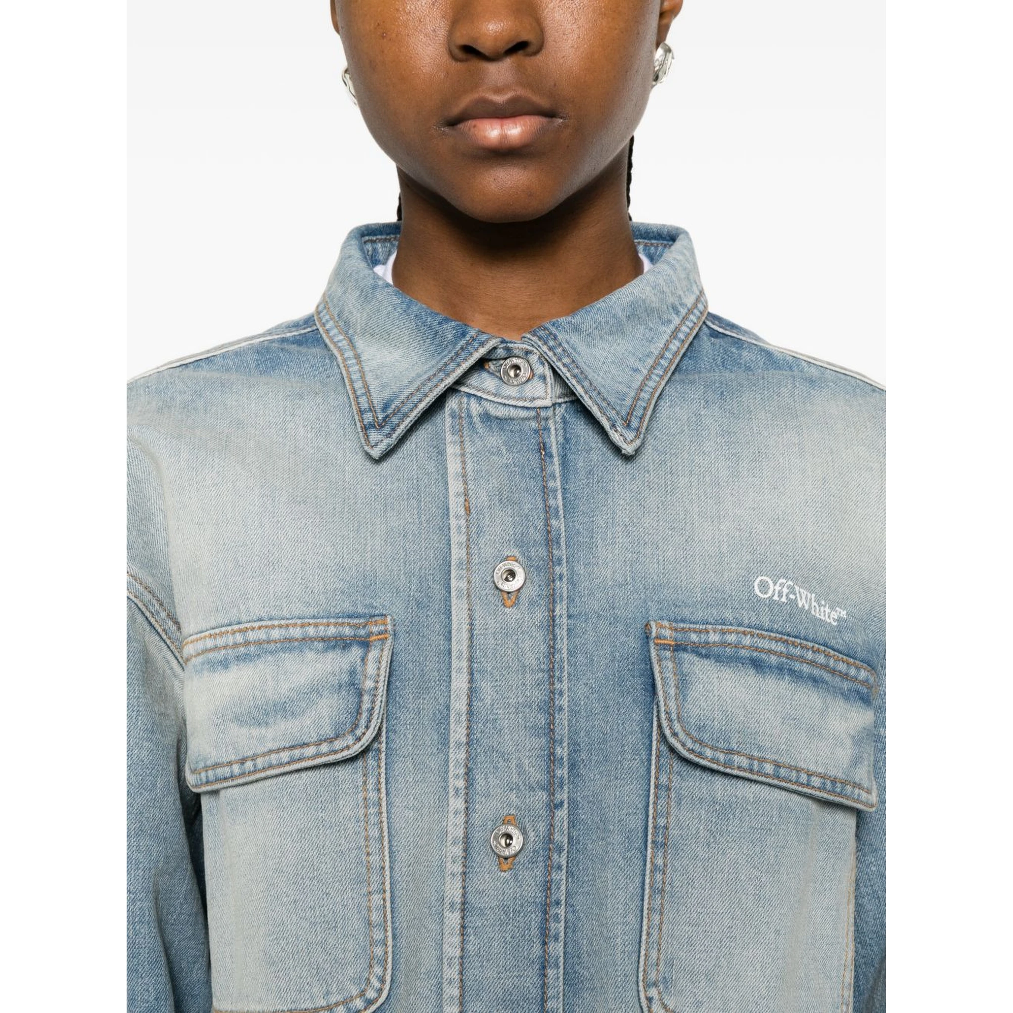 Off White Shirts Blue