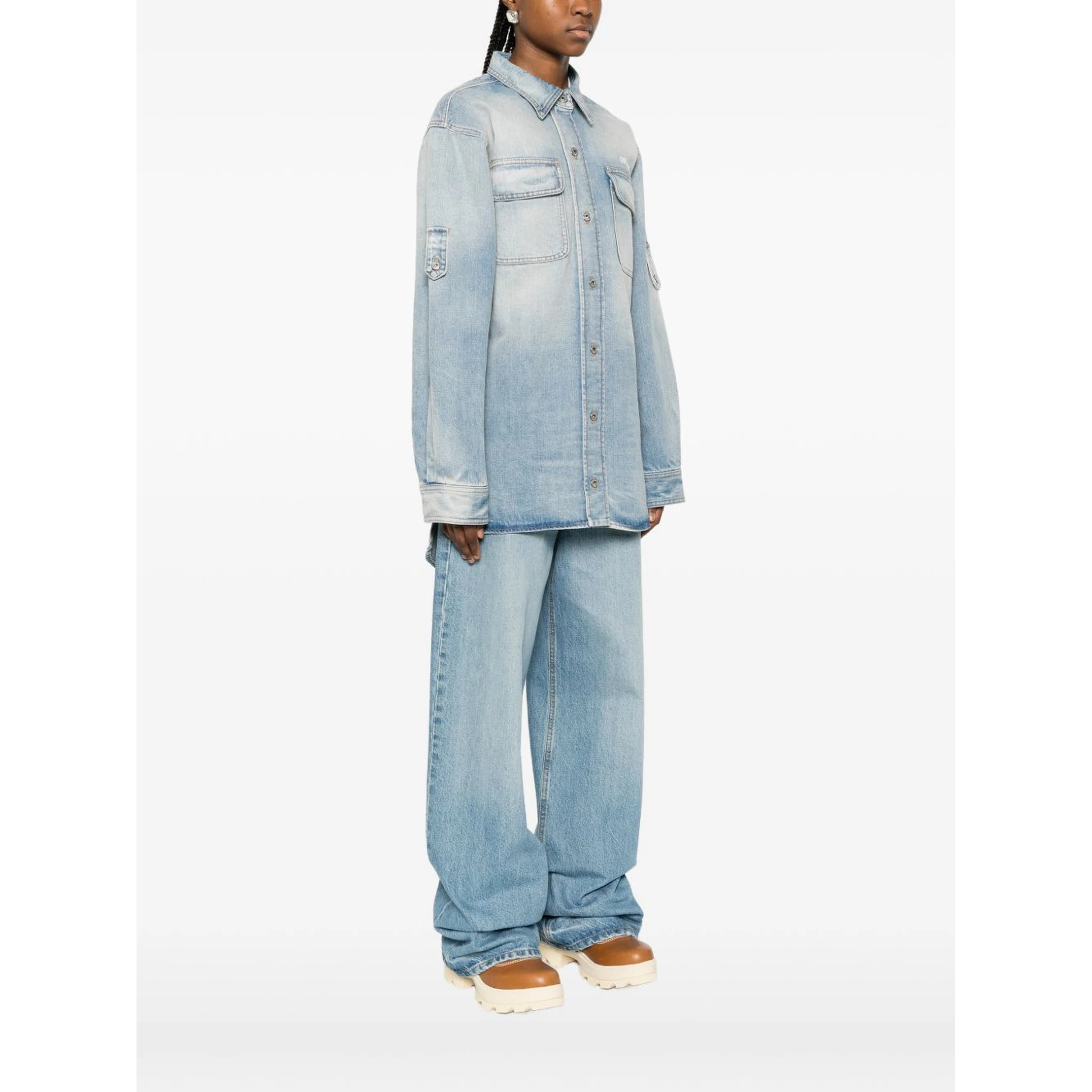 Off White Shirts Blue