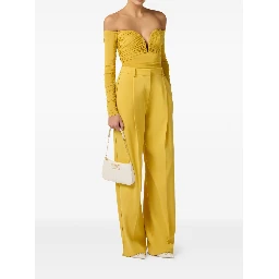 Elisabetta Franchi Trousers Yellow