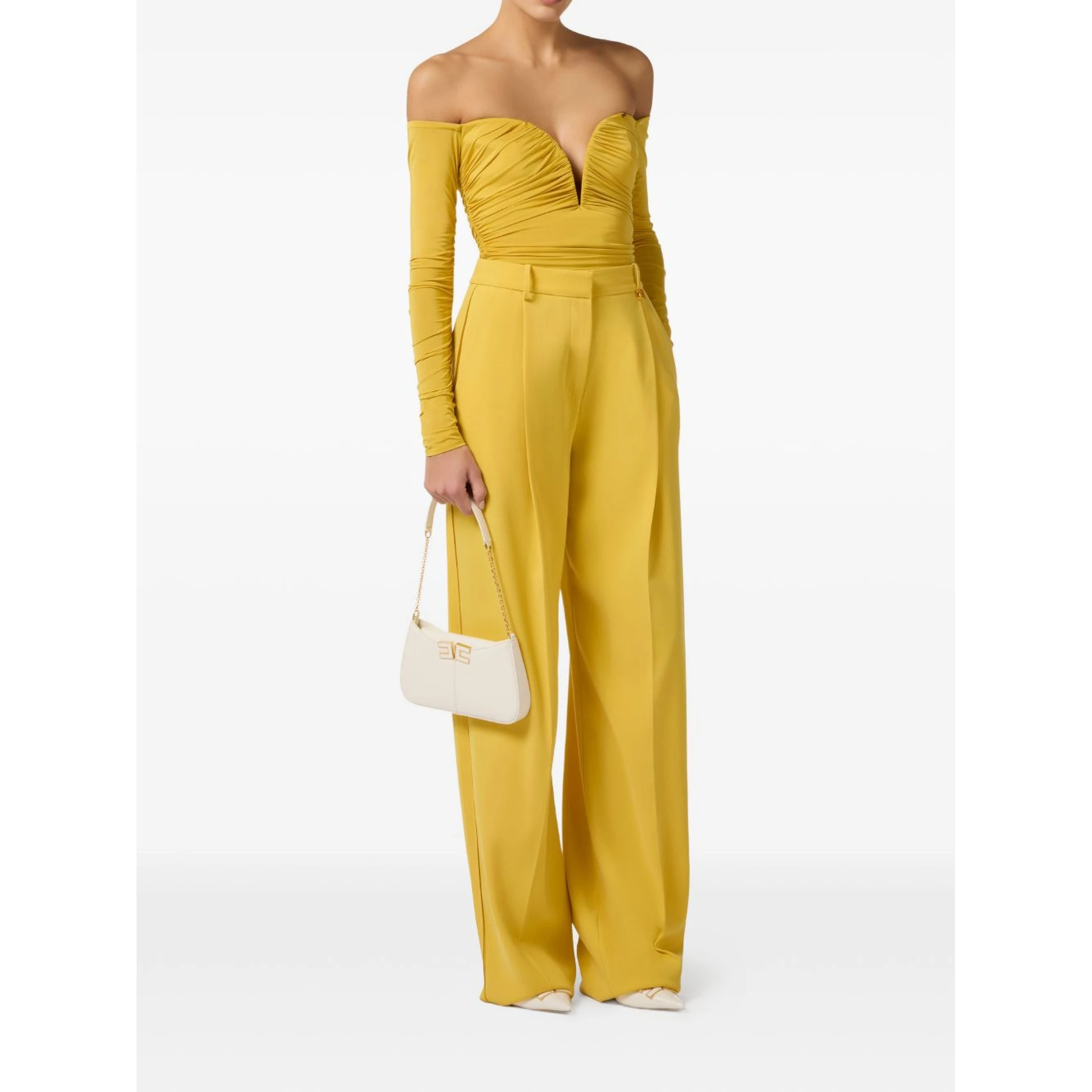 Elisabetta Franchi Trousers Yellow