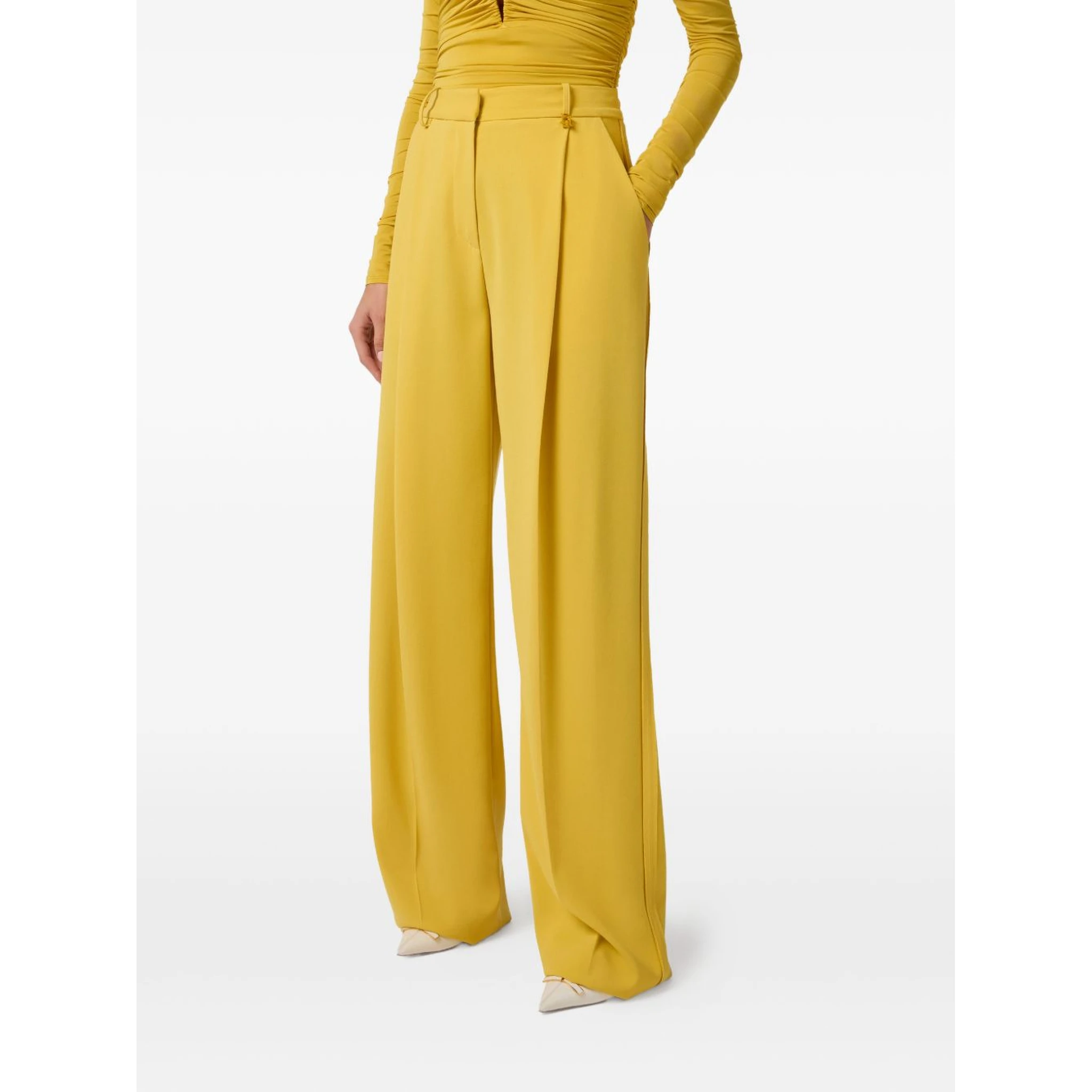 Elisabetta Franchi Trousers Yellow