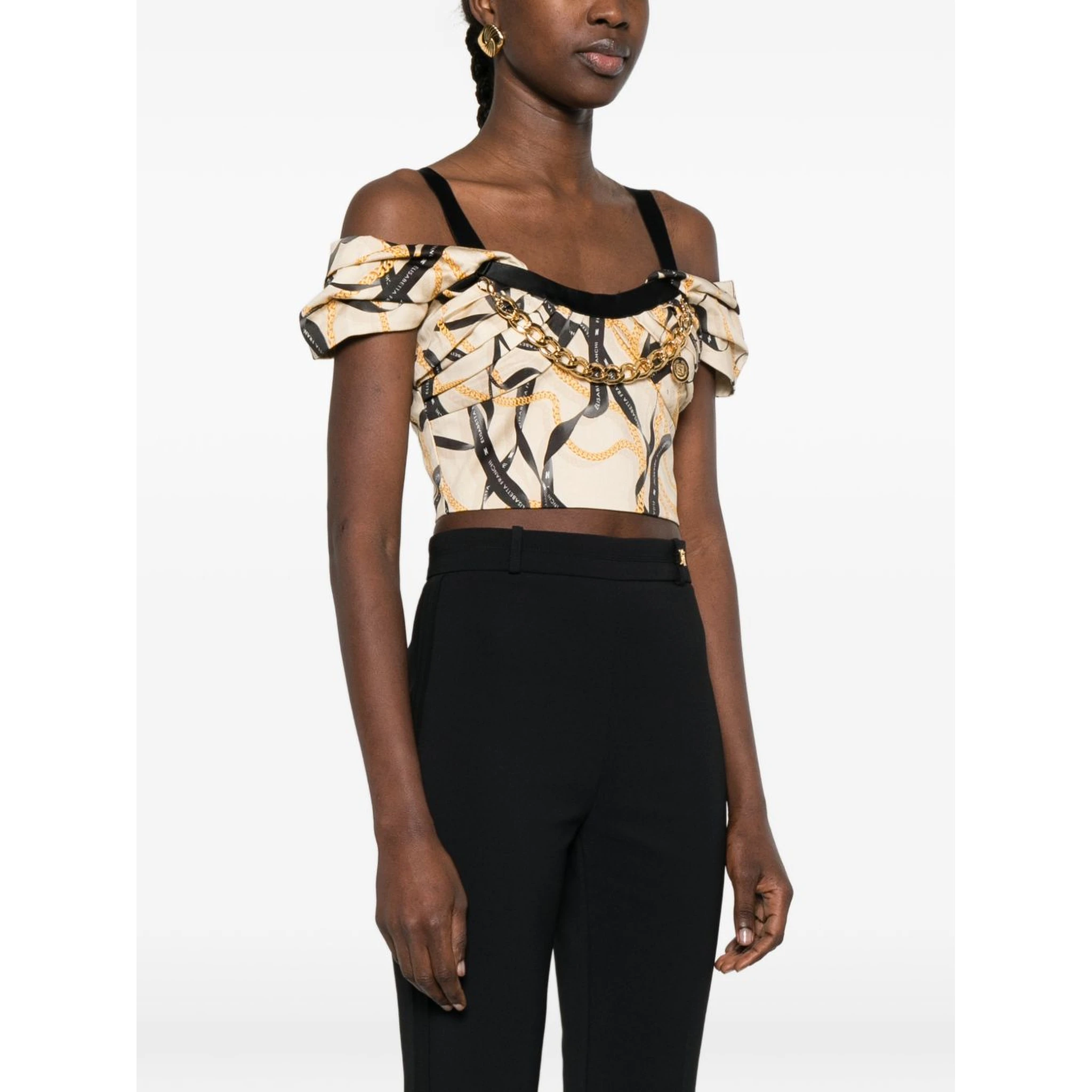 Elisabetta Franchi Top Beige