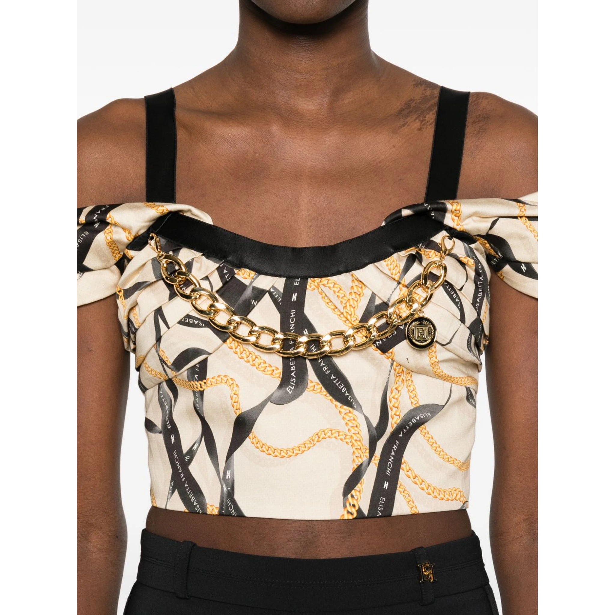 Elisabetta Franchi Top Beige