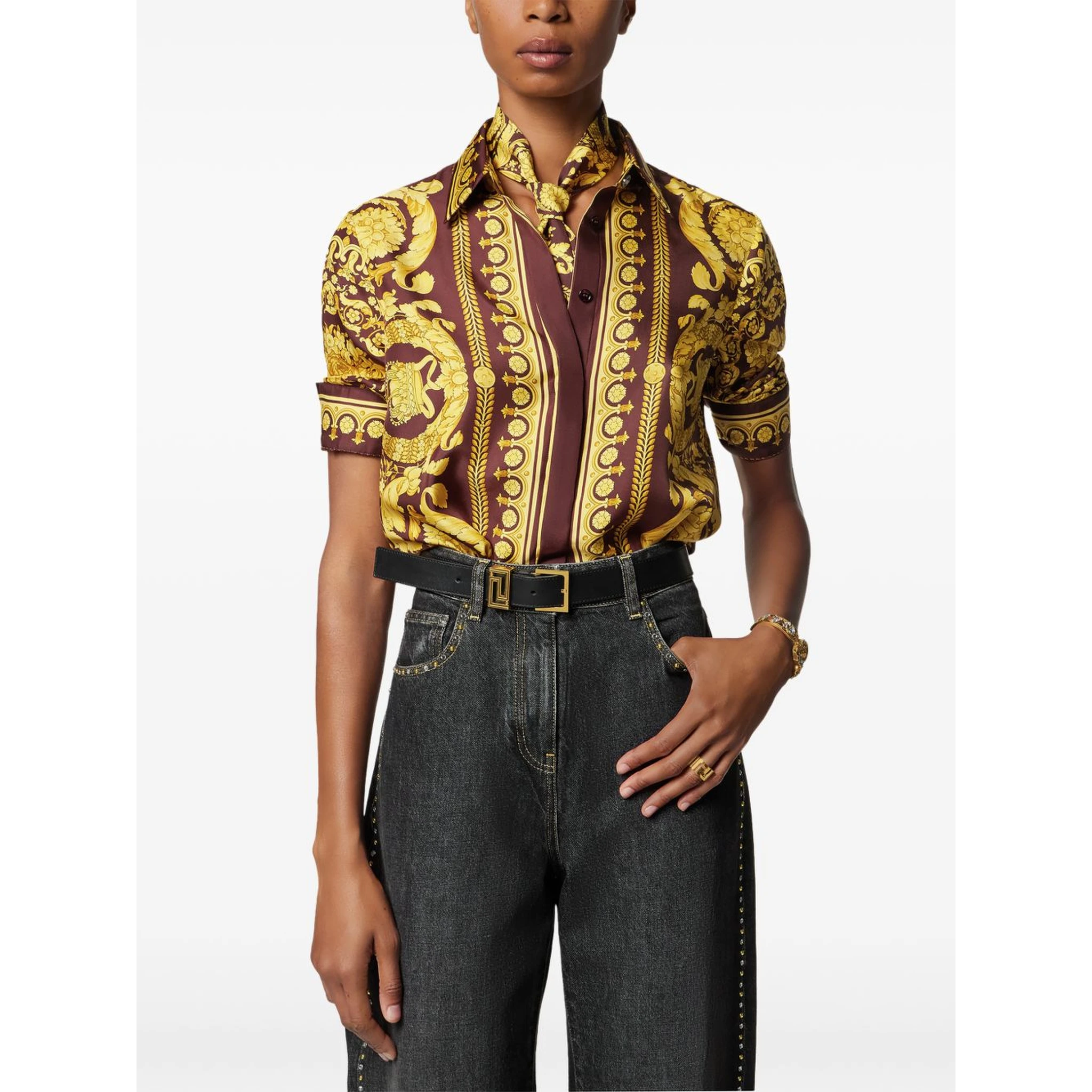 Versace Scarfs Bordeaux