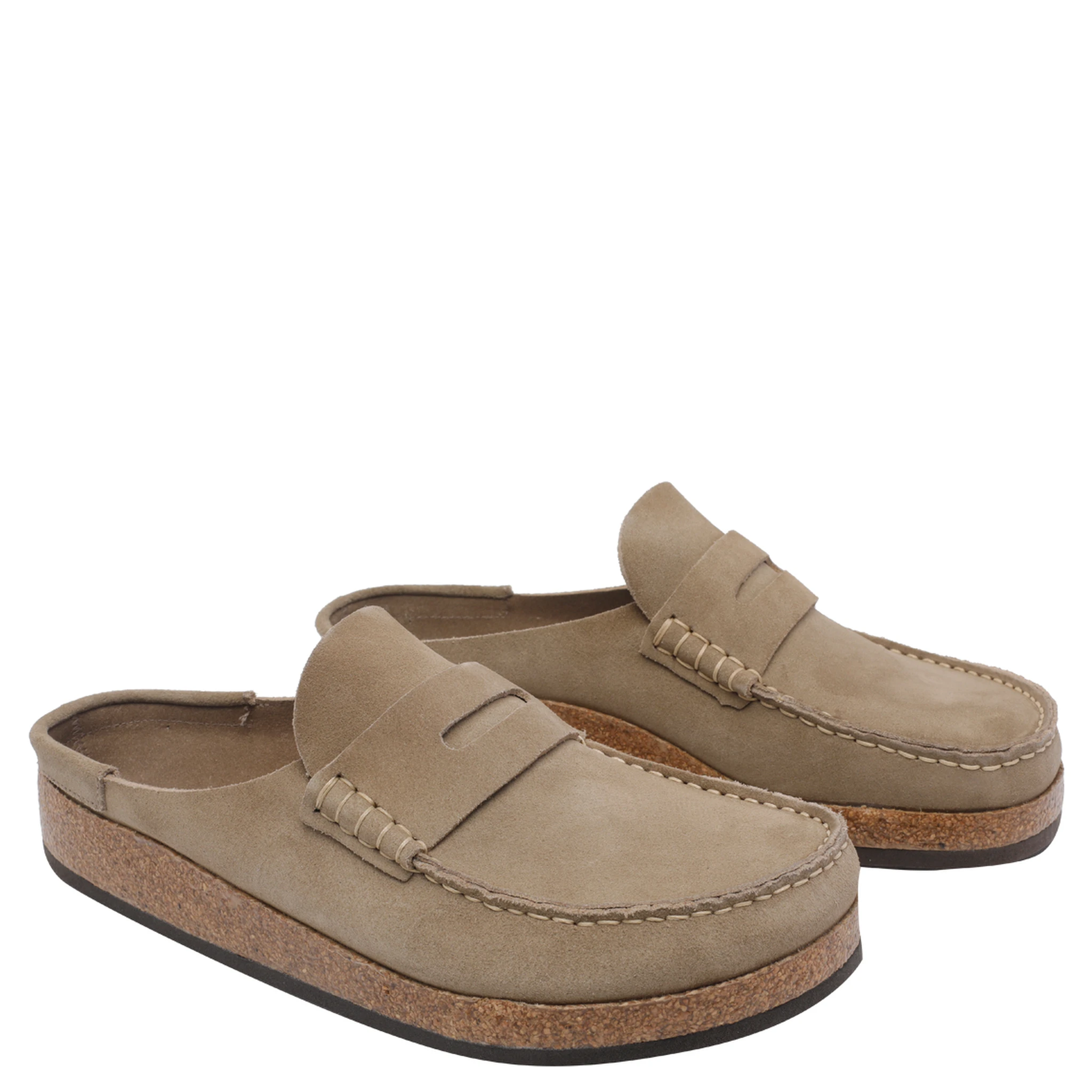 أحذية بيركنستوك المسطحة، لون بيج