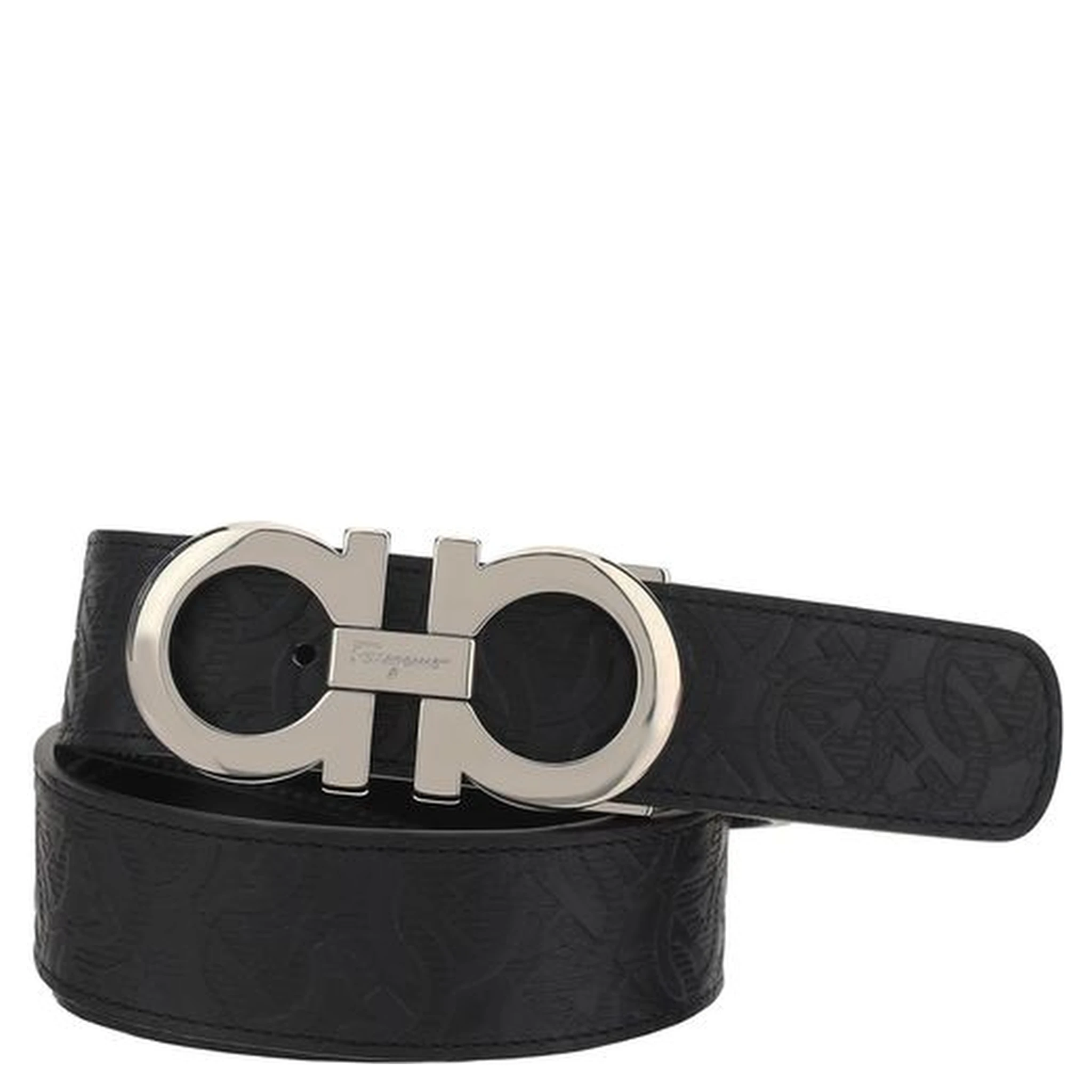 Black Calf Leather Bos Taurus Belt