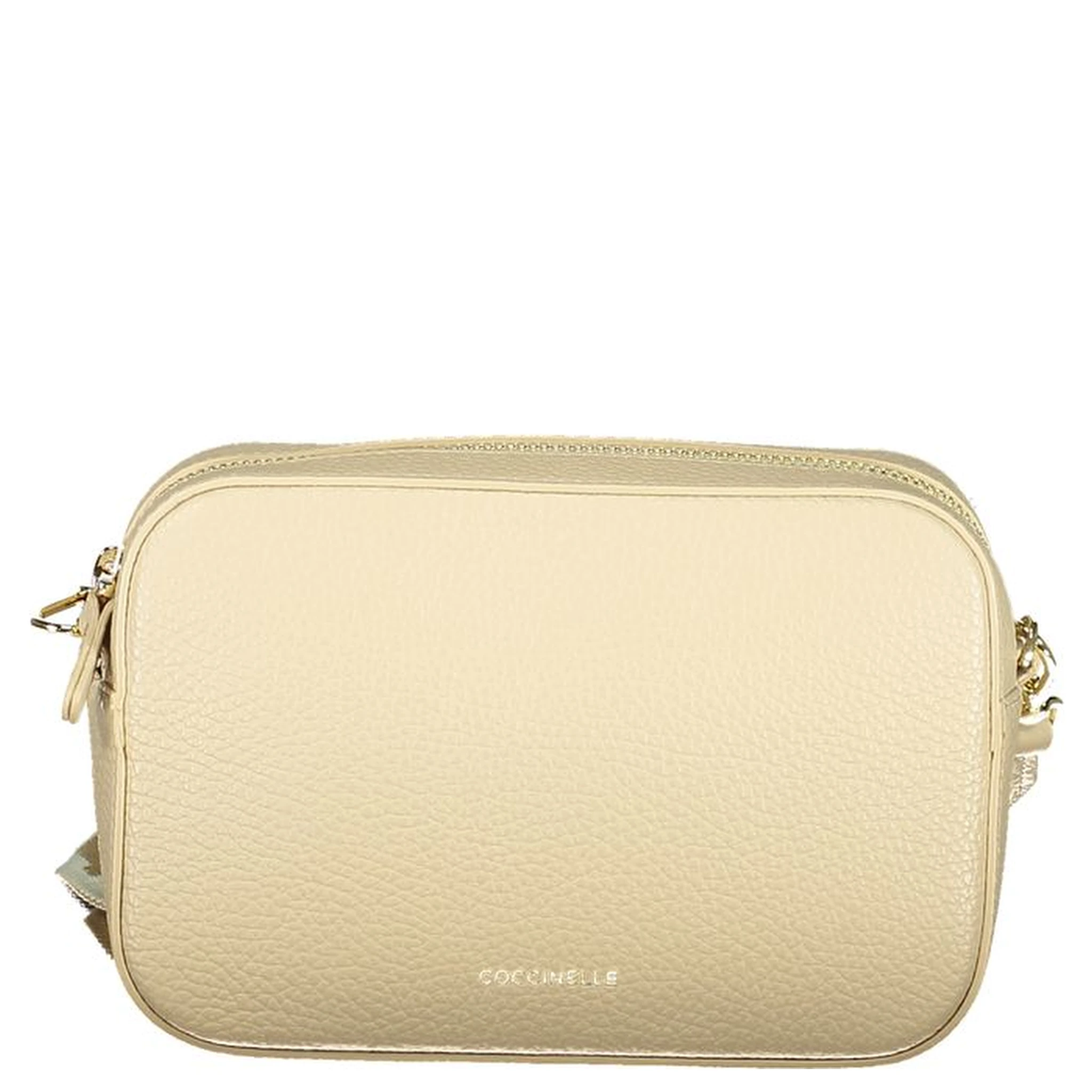 Beige Leather Women Handbag