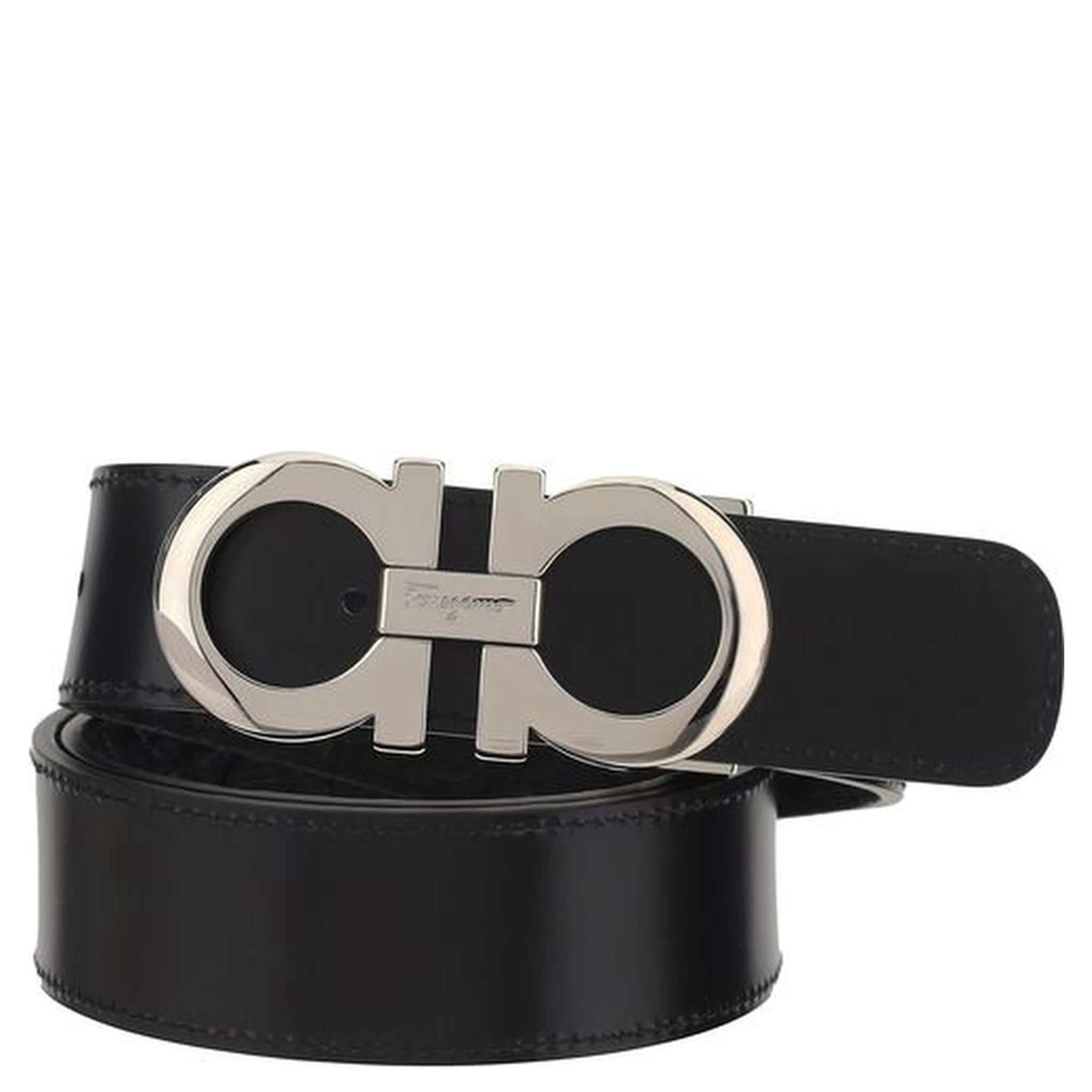 Black Calf Leather Bos Taurus Belt