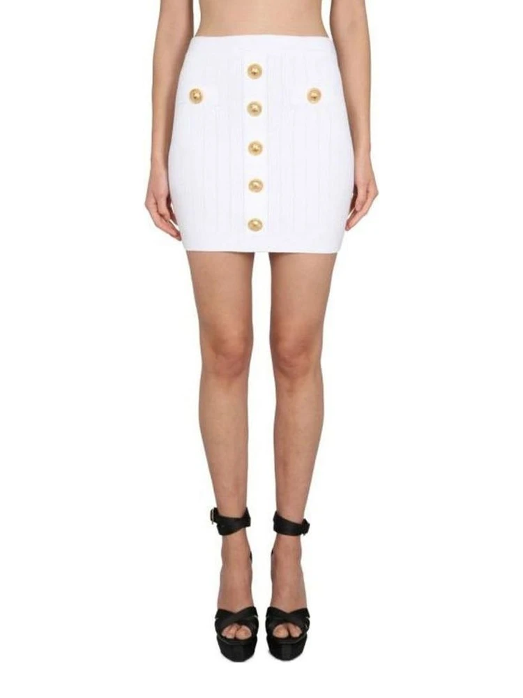 White Polyester Mini Skirt alternative