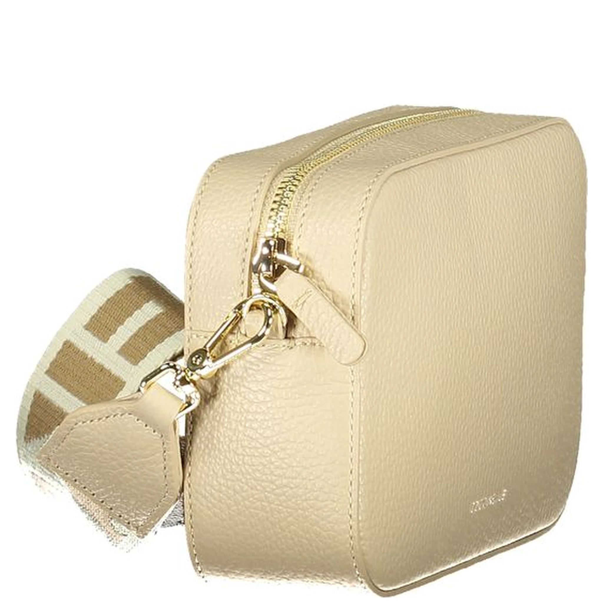 Beige Leather Women Handbag