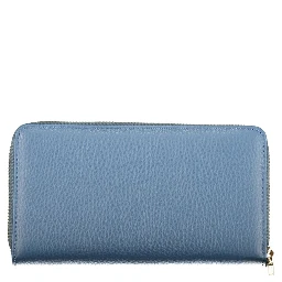 Blue Leather Women Wallet