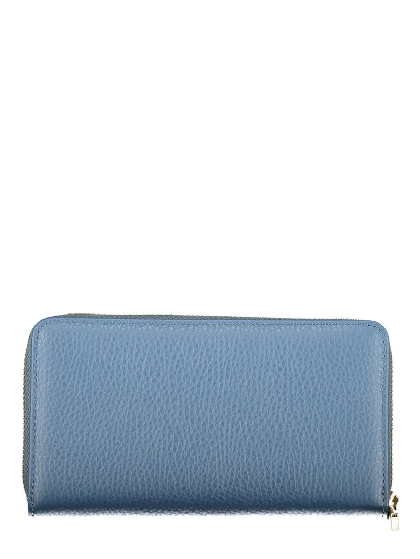 Blue Leather Women Wallet
