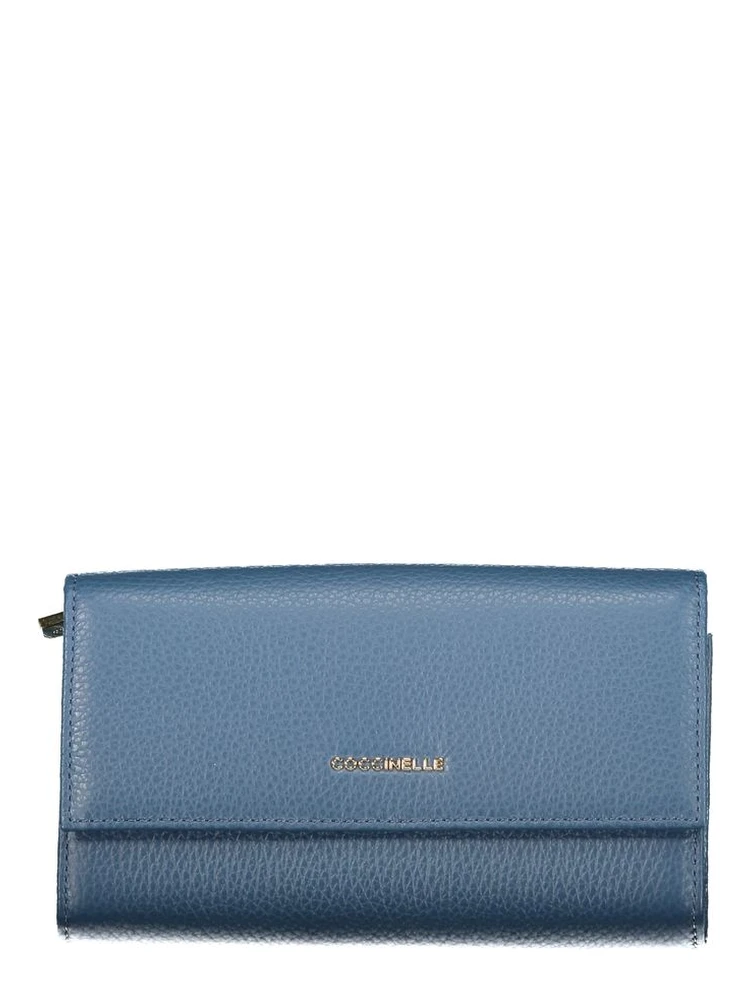Blue Leather Women Wallet