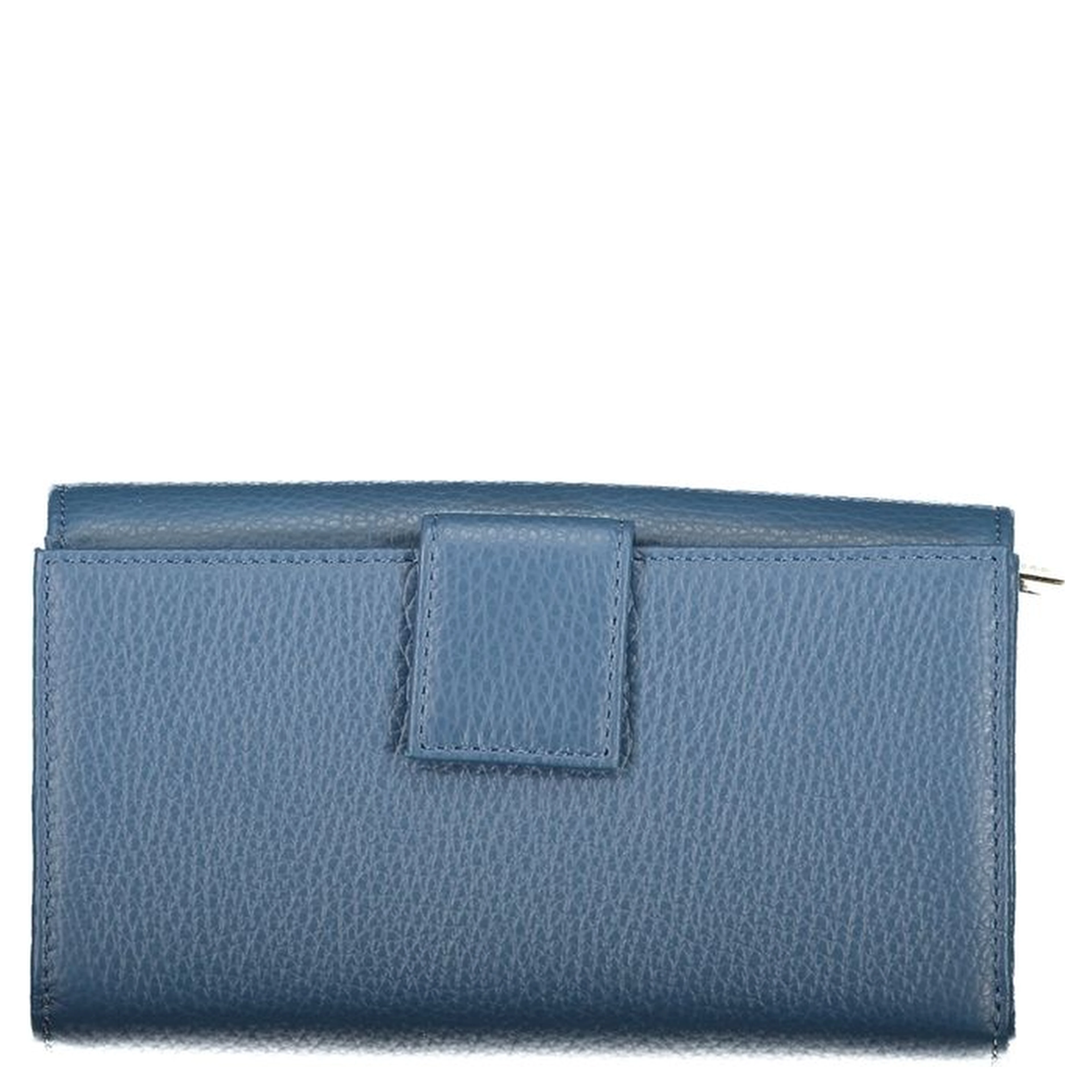 Blue Leather Women Wallet