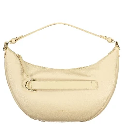 Beige Leather Women Handbag